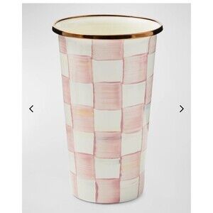 MacKenzie Childs Rosy Check Tumbler CUP 20oz